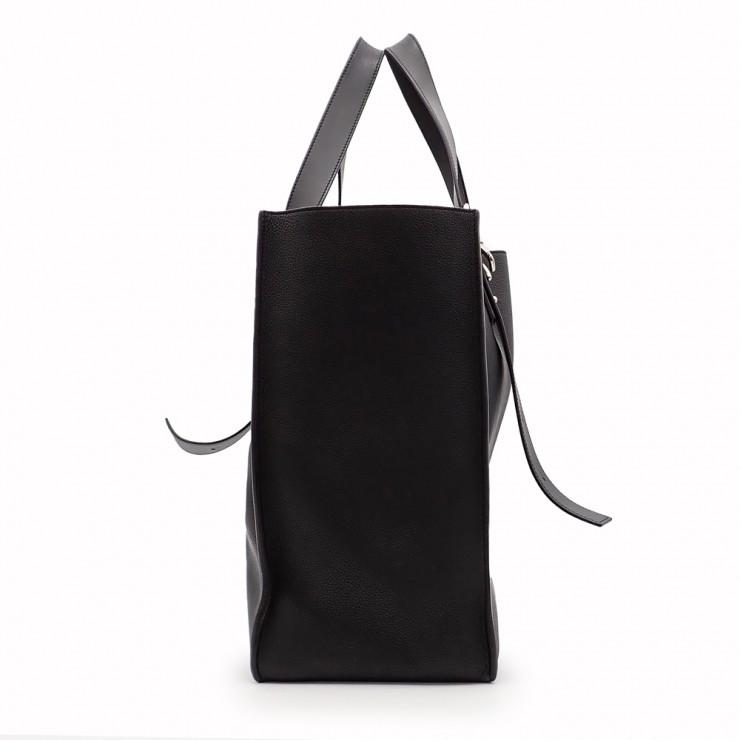 LOEWE ロエベ バックルトート トートバッグ B692L09X01 アナグラム ソフトグレインカーフ レザー ブラック メンズ
