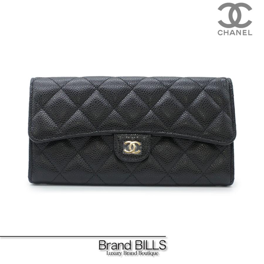未使用品 CHANEL シャネル マトラッセ 長財布 キャビアスキン 