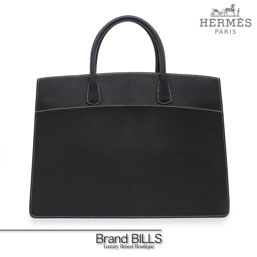 HERMES 美品 エルメス ホワイトバス ハンドルビジネスバッグ ブラック 