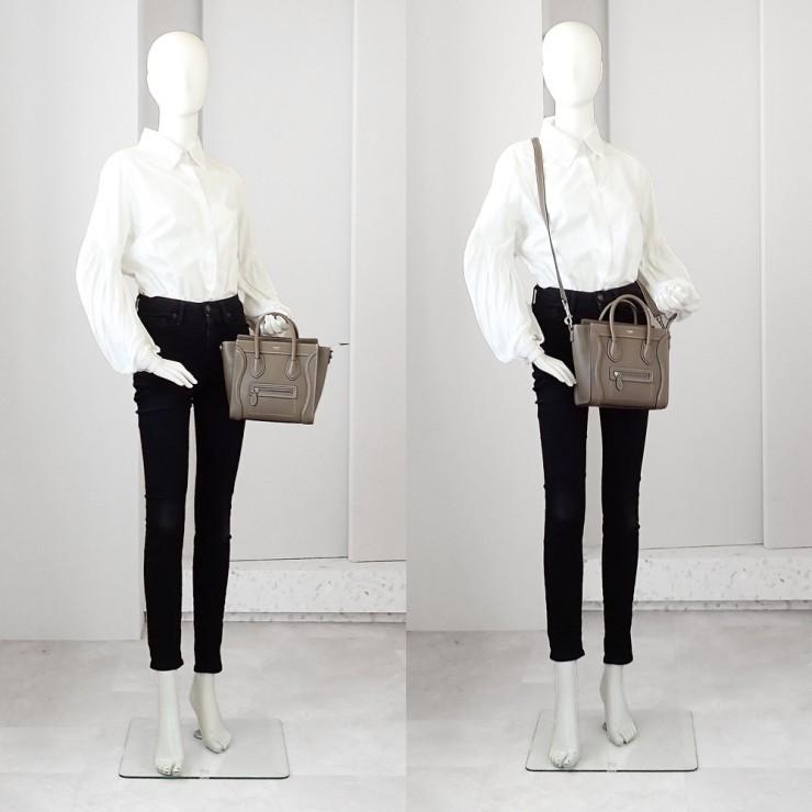 CELINE（セリーヌ） 未使用品 ラゲージ ナノショッパー ハンドバッグ 