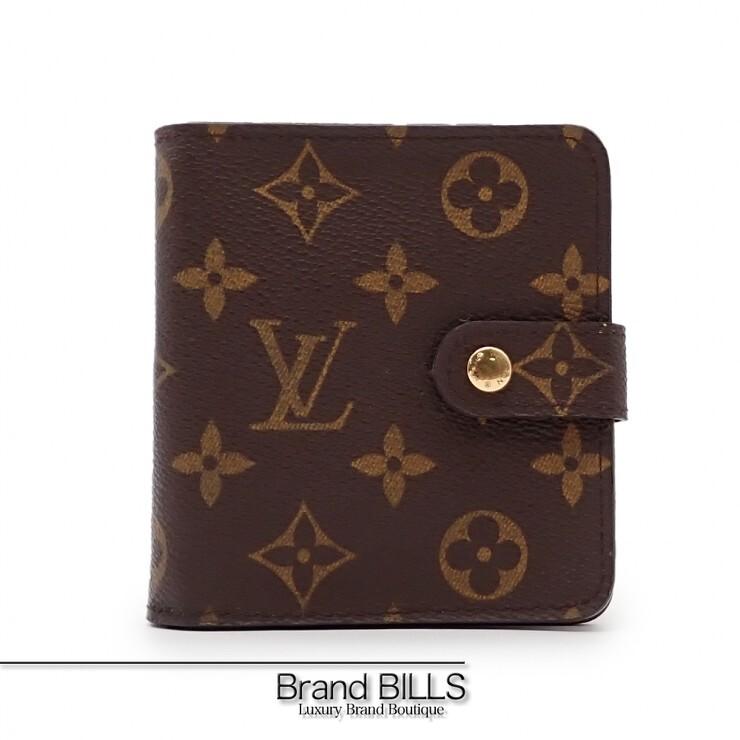 ルイヴィトン コンパクトジップ モノグラム 折り財布 M61667 ブラウン LOUIS VUITTON（ルイ・ヴィトン） 未使用品 モノグラム コンパクト