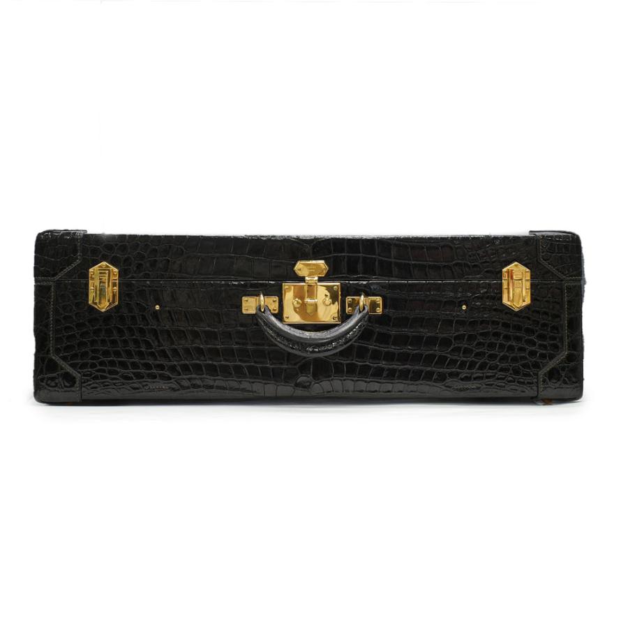 HERMES（エルメス） 美品 トランク ケース ポロサス クロコダイル