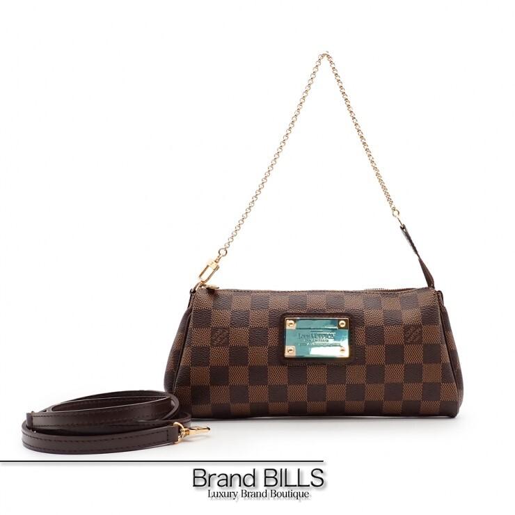 ルイヴィトン ショルダーバッグ ダミエ・エベヌ エヴァ N55213 LOUIS VUITTON アクセサリーポーチ 2way ルイ・ヴィトン LOUIS VUITTON エヴァ N55213 ブラウン ダミエ・エベヌ