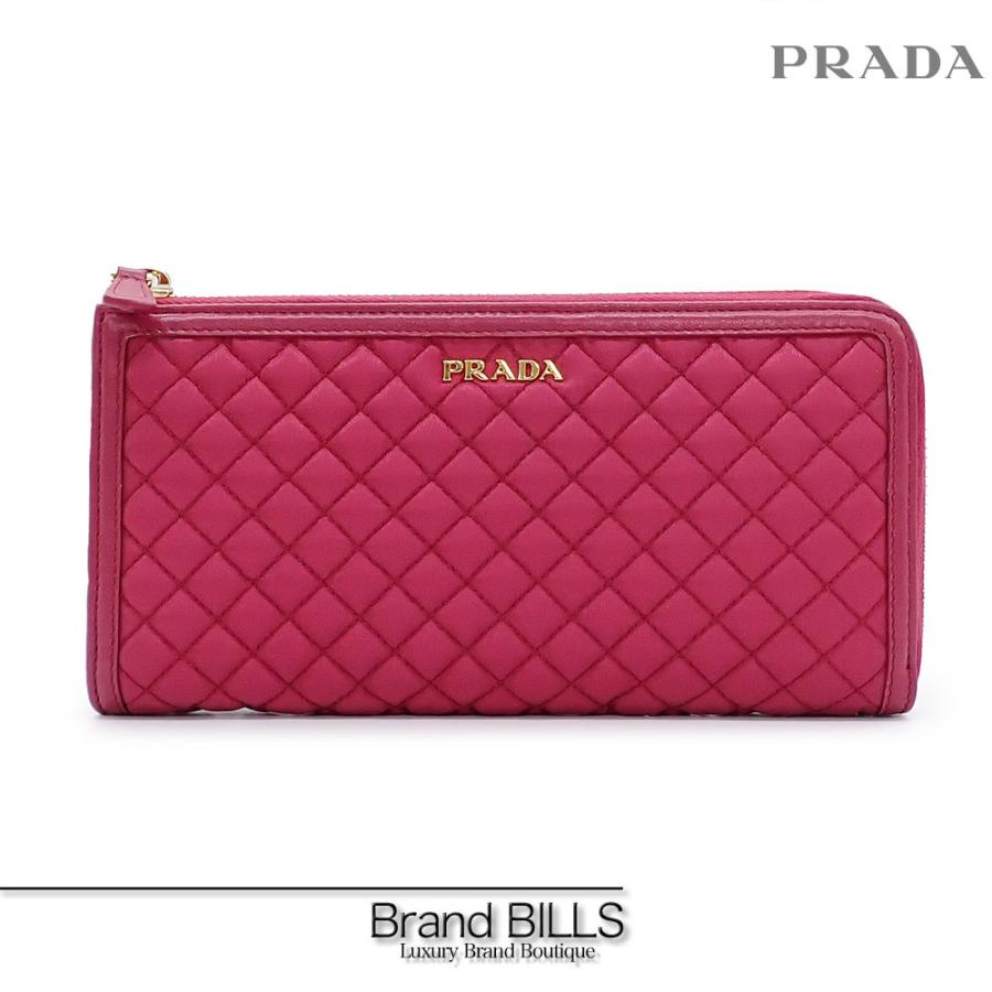 未使用品 PRADA プラダ テスート キルティング 長財布 L字ファスナー 