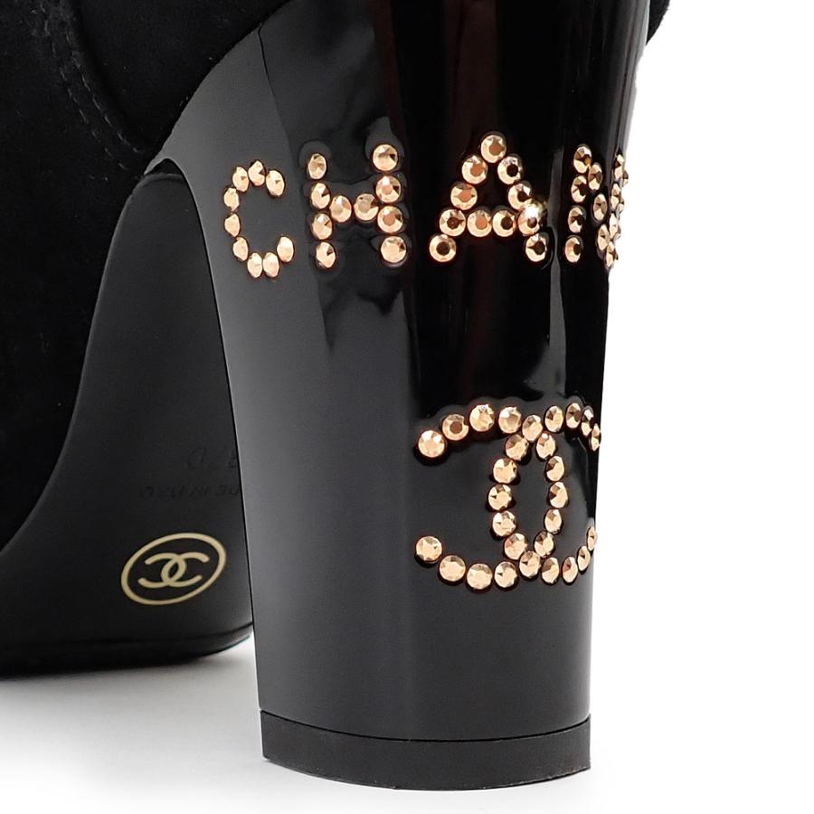CHANEL 美品 シャネル ロングブーツ ラインストーン G35001 CHANEL 美品 シャネル ロングブーツ ラインストーン G35001