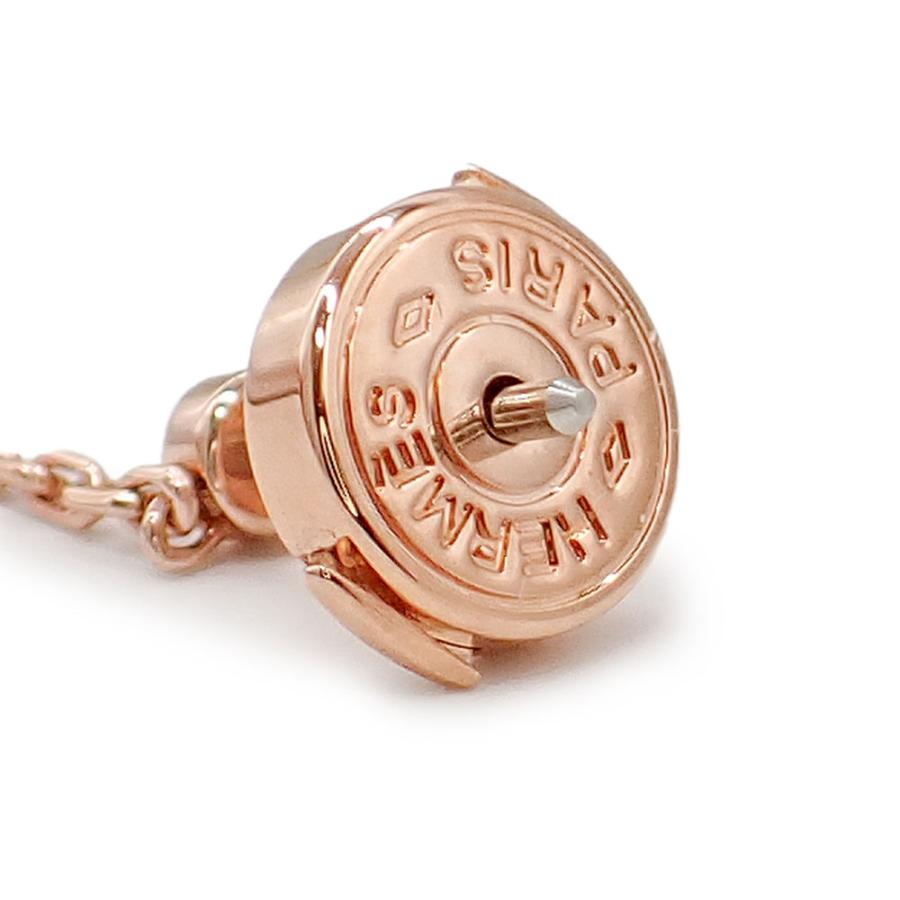 未使用品 HERMES エルメス シェーヌダンクル ピアス チェーン スタッド 