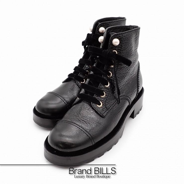 CHANEL（シャネル） 美品 ショートブーツ レースアップ ココマーク