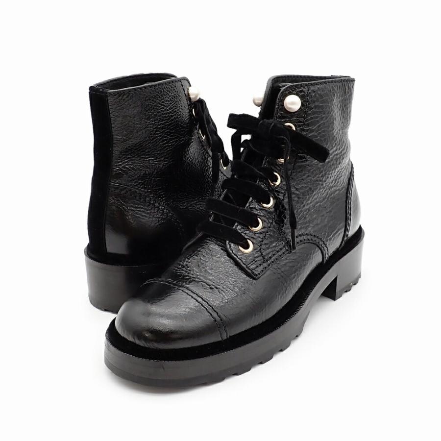 CHANEL（シャネル） 美品 ショートブーツ レースアップ ココマーク