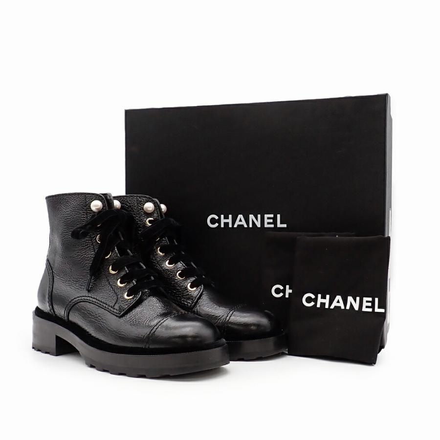 CHANEL（シャネル） 美品 ショートブーツ レースアップ ココマーク
