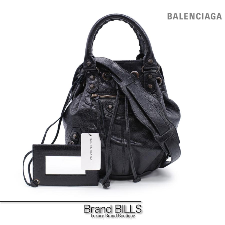 未使用品 BALENCIAGA バレンシアガ クラシック ミニポンポン ハンドバッグ ショルダーバッグ 2way 246438 ブラック オススメ  プレゼント : n1208955ba : BrandBILLS Yahoo!ショップ - 通販 - Yahoo!ショッピング