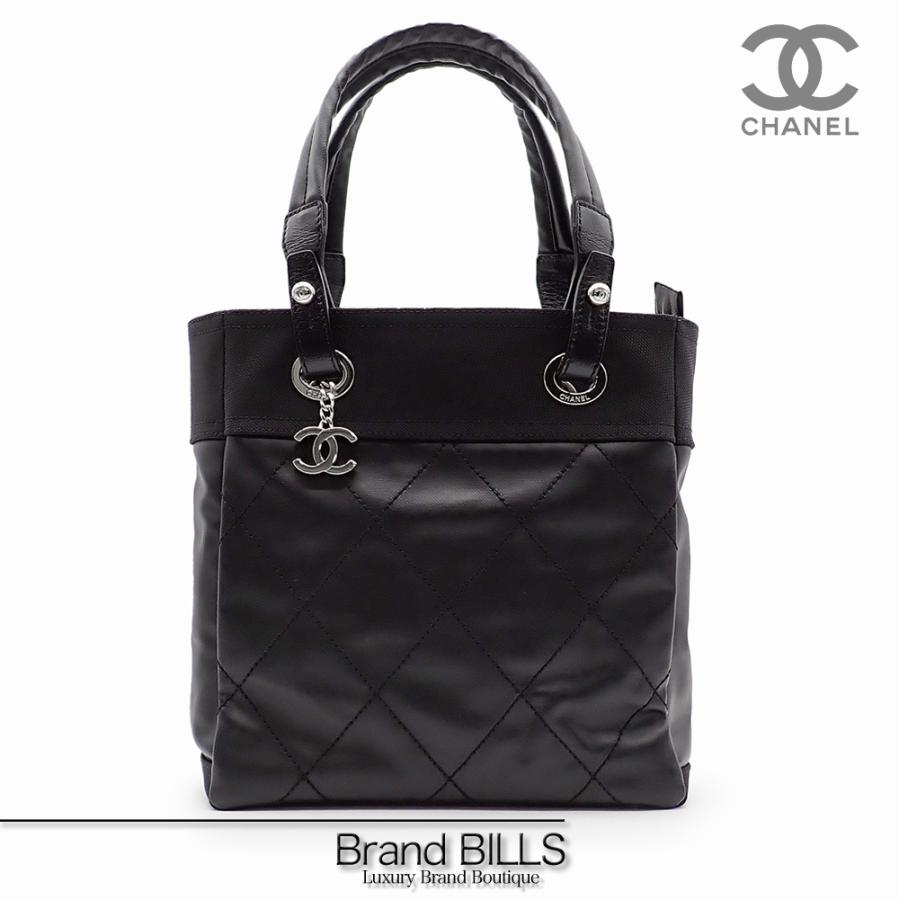 CHANEL シャネル パリビアリッツ トートPM トートバッグ ショルダーバッグ コーティングキャンバス レザー ブラック 黒 シルバー金具 A34208 CHANEL（シャネル） 未使用品 パリビアリッツ トートPM トートバッグ