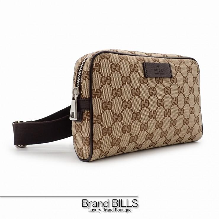 【中古】グッチ GUCCI GGキャンバス ウエストバッグ ボディーバッグ 449174 GG柄 ベージュ 茶 メンズ レディース GUCCI（グッチ） 未使用品 ボディバッグ ウエストバッグ 449174 GG
