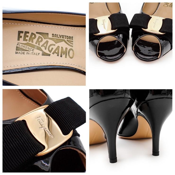 未使用品 Salvatore Ferragamo サルヴァトーレフェラガモ ヴァラ RIBES 