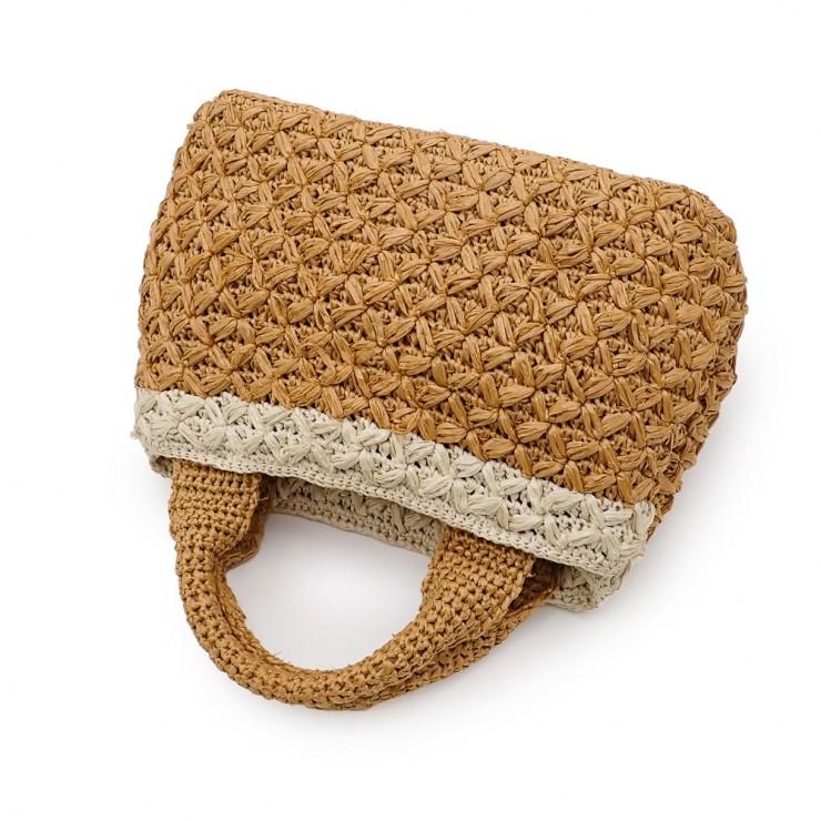 PRADA プラダ カナパ  BN2889 ラフィア ブラウン レディース Prada Handbag Canapa BN2889 Raffia Brown Beige Shoulder Bag Basket