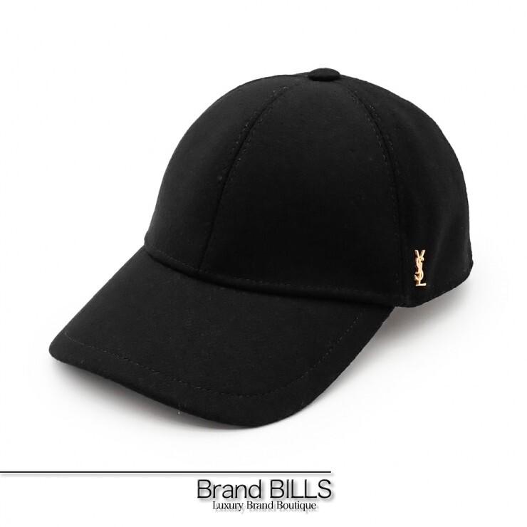 Yves Saint Laurent ブラック ベースボールキャップ 美品 SAINT LAURENT サンローラン ベースボール キャップ 706537 3YM16