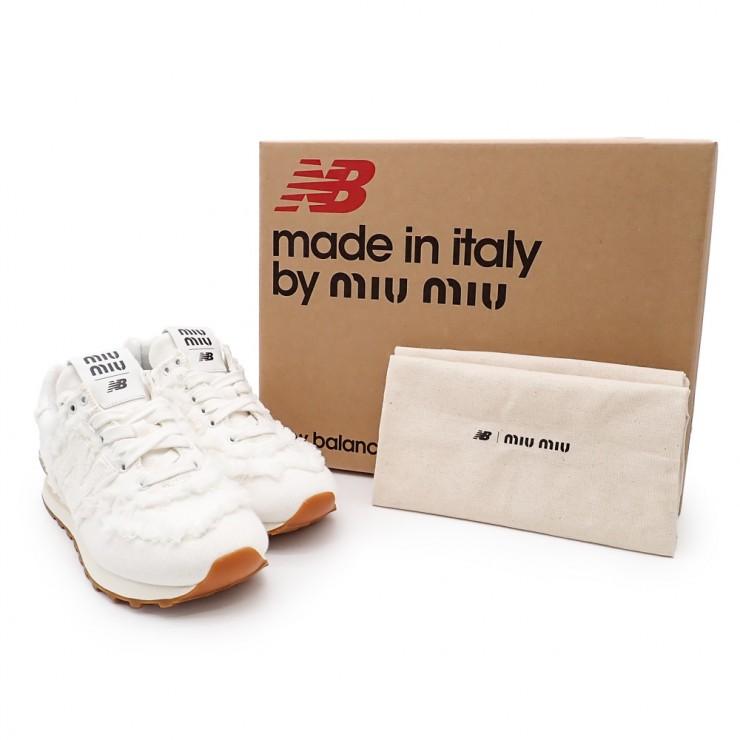 未使用品 miu ミュウ MIU × New Balance 574 コラボ 5E765D スニーカー 