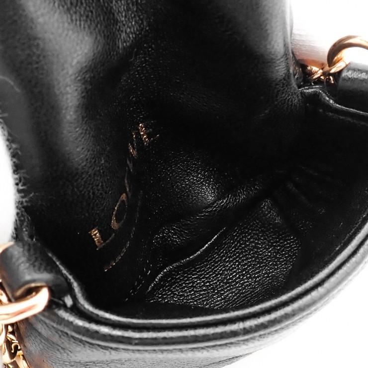 未使用品 LOEWE ロエベ パファー ゴヤ ケース C896120X03 シャイニーパラム ブラック レディース LOEWE（ロエベ） 未使用品 パファー ゴヤ ケース ショルダーバッグ