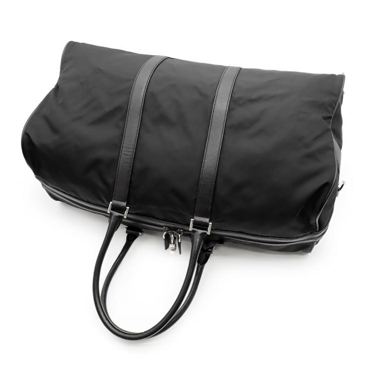 【美品】PRADA プラダ　ボストンバッグ　ナイロン　ブラック　超大容量　旅行 PRADA（プラダ） 美品 ダッフルバッグ ボストンバッグ 旅行バッグ 大