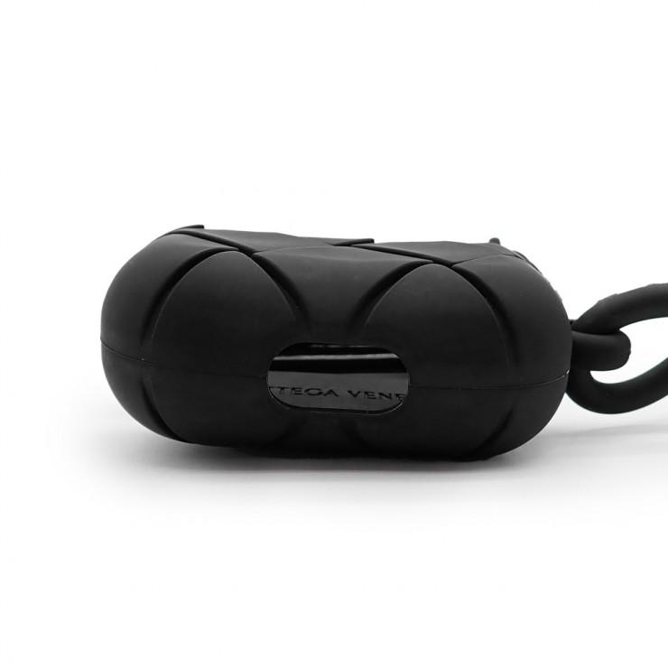 美品 BOTTEGA VENETA ボッテガヴェネタ イントレチャート AirPods PRO ケース イヤホンケース 691715 シリコン ブラック ユニセックス_4