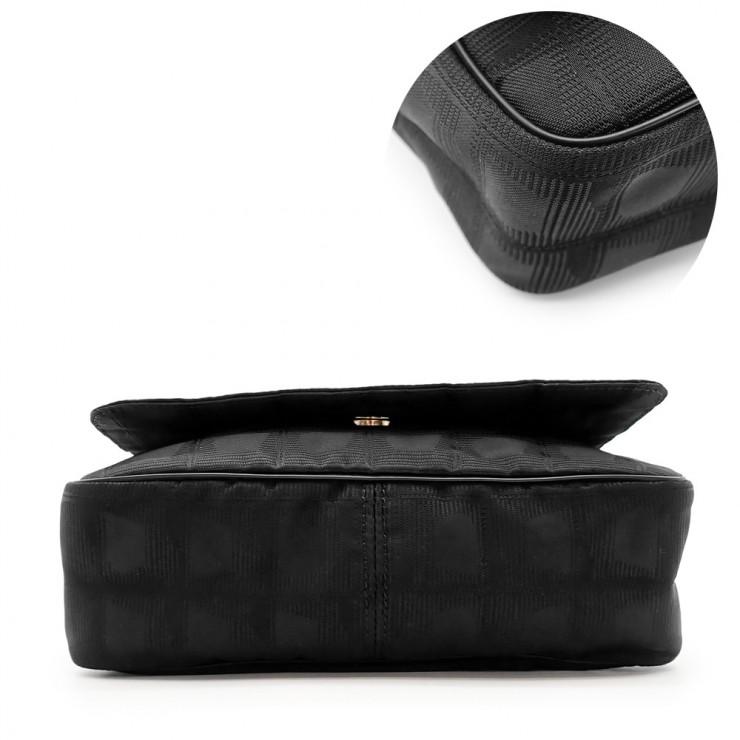 未使用品 CHANEL シャネル ニュートラベルライン ウエストバッグ ボディバッグ A29346 10番台 ナイロンジャガード ブラック レディースの画像