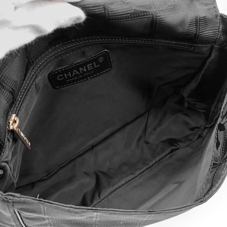未使用品 CHANEL シャネル ニュートラベルライン ウエストバッグ ボディバッグ A29346 10番台 ナイロンジャガード ブラック レディースの画像