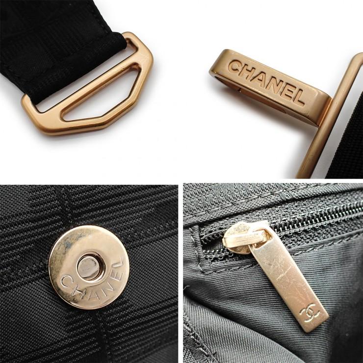 未使用品 CHANEL シャネル ニュートラベルライン ウエストバッグ ボディバッグ A29346 10番台 ナイロンジャガード ブラック レディースの画像