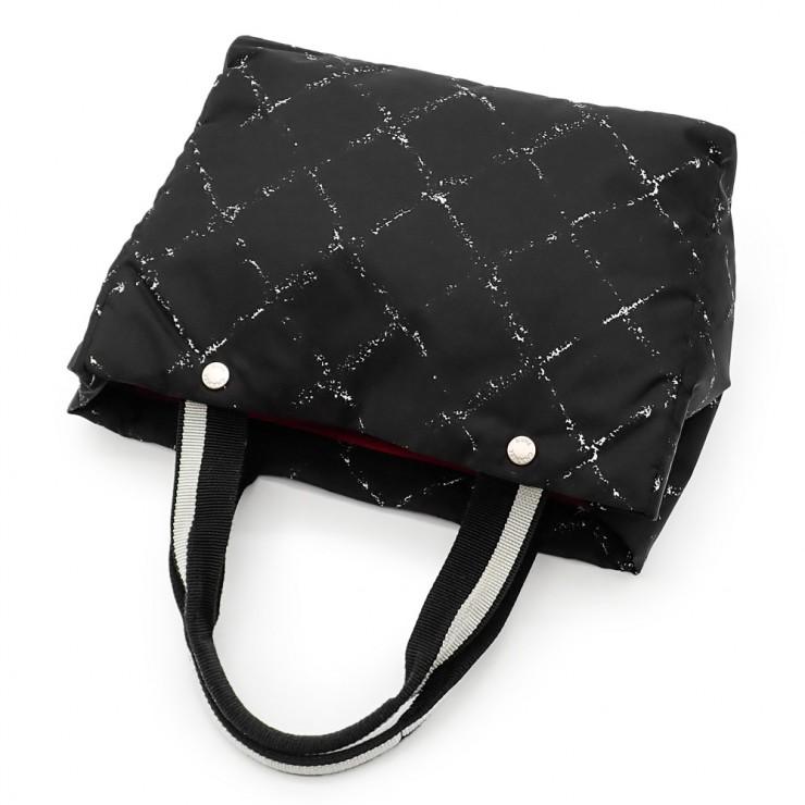 未使用品 CHANEL シャネル 旧トラベルライン トートMM トートバッグ A11833 3番台 ナイロン ブラック レディースの画像