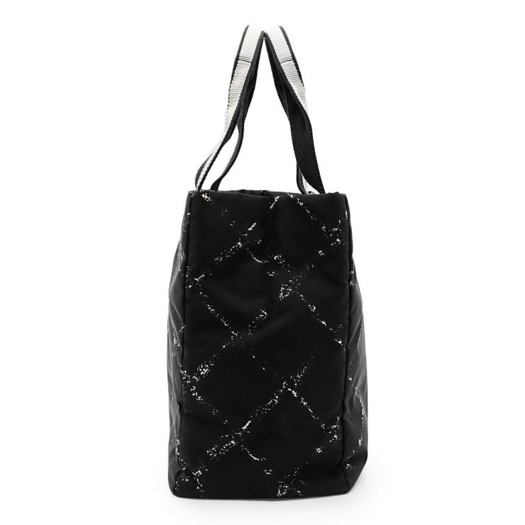 未使用品 CHANEL シャネル 旧トラベルライン トートMM トートバッグ A11833 3番台 ナイロン ブラック レディースの画像