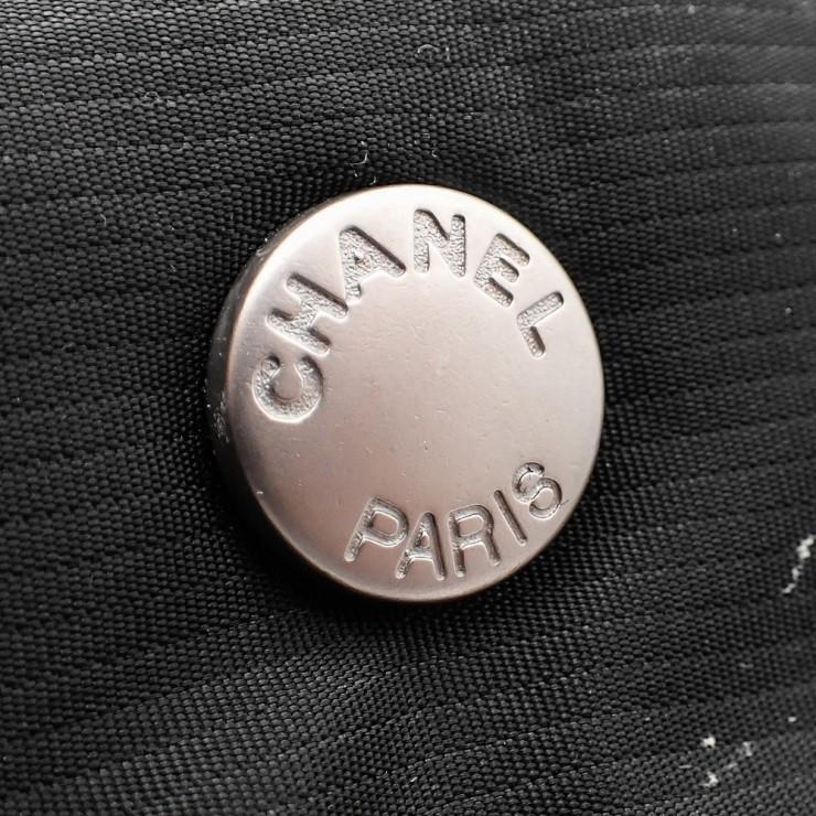 未使用品 CHANEL シャネル 旧トラベルライン トートMM トートバッグ A11833 3番台 ナイロン ブラック レディースの画像