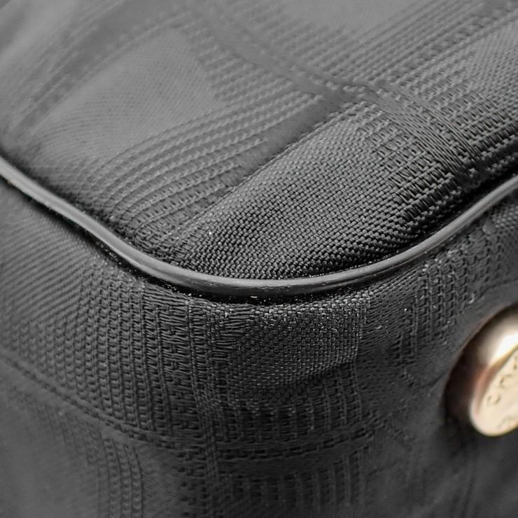 未使用品 CHANEL シャネル ニュートラベルライン トートMM トートバッグ A15991 ナイロンジャガード レザー ブラック レディースの画像
