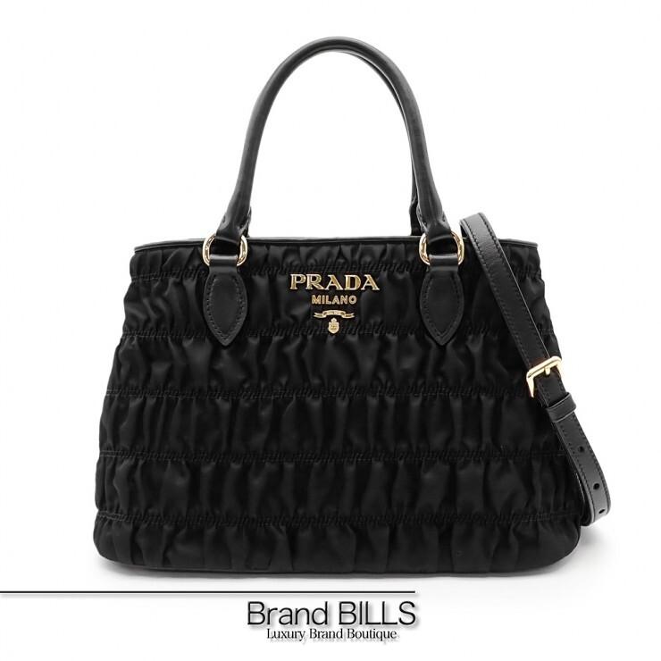 PRADA（プラダ） 未使用品 テスートギャザー 2wayバッグ ハンドバッグ