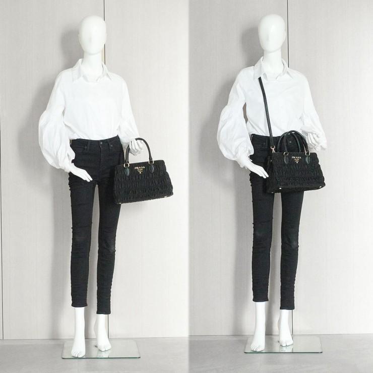 PRADA（プラダ） 未使用品 テスートギャザー 2wayバッグ ハンドバッグ