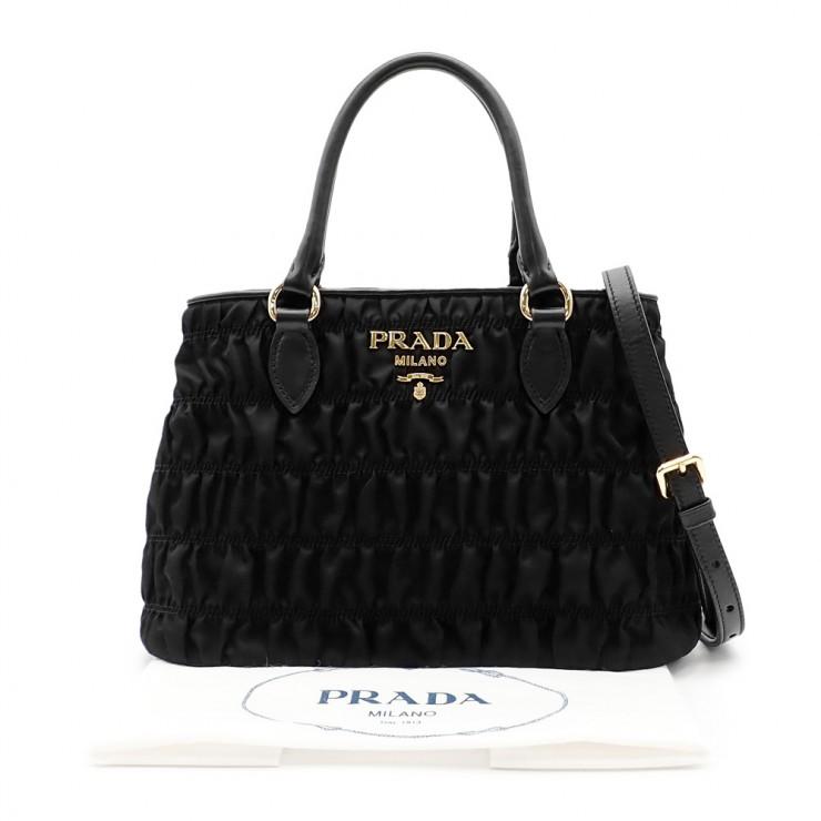 PRADA（プラダ） 未使用品 テスートギャザー 2wayバッグ ハンドバッグ