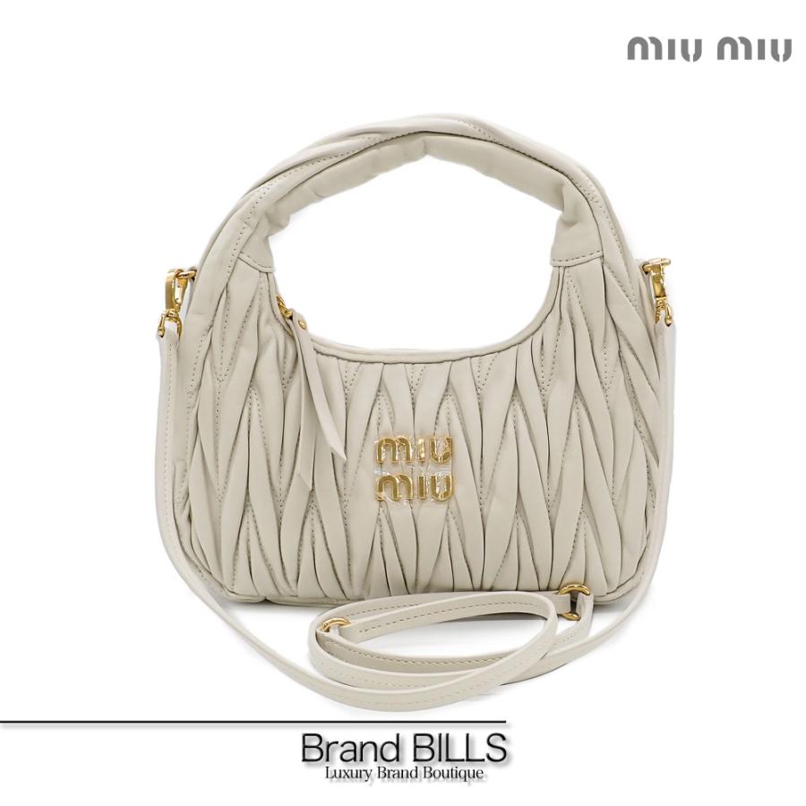 miu 未使用品 ミュウミュウ ワンダー マテラッセレザー ホーボー miu 未使用品 ミュウミュウ ワンダー マテラッセレザー ホーボー