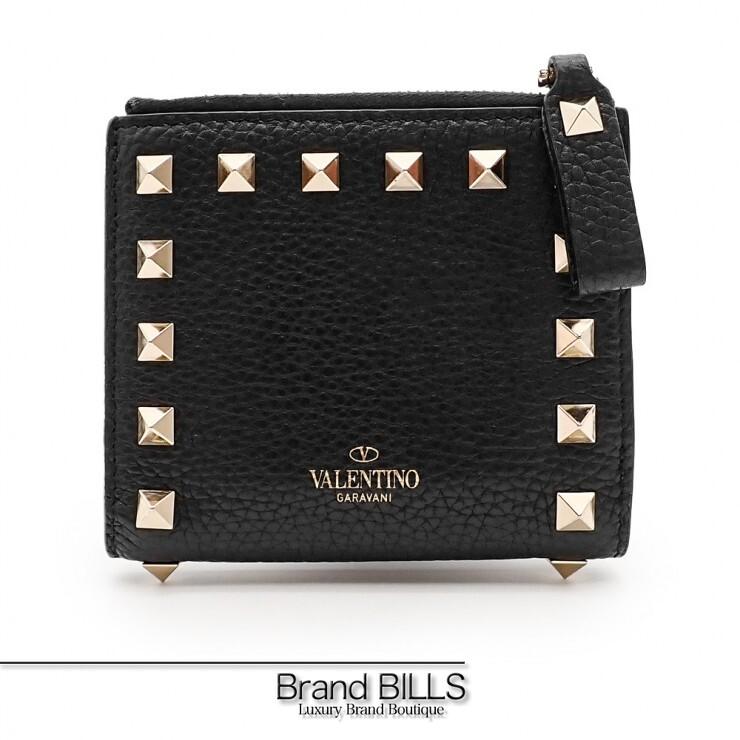 未使用品 VALENTINO ヴァレンチノ ロックスタッズ ミニウォレット