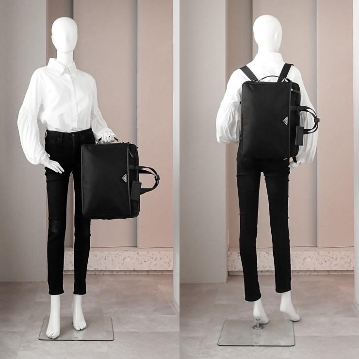 PRADA（プラダ） 未使用品 Re-Nylon x サフィアーノレザー ブリーフ