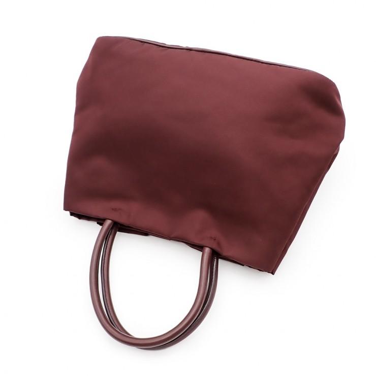 プラダ　PRADA　リボン　ハンドバッグ　ナイロン✕レザー　ボルドー PRADA（プラダ） 未使用品 リボン 2wayバッグ ハンドバッグ ショルダー