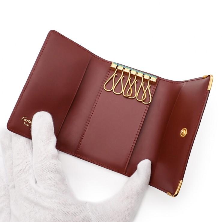 未使用保管品 カルティエ 6連 キーケース マストライン レザー ユニセックス Cartier（カルティエ） 未使用品 マストライン マストドゥカルティエ 6