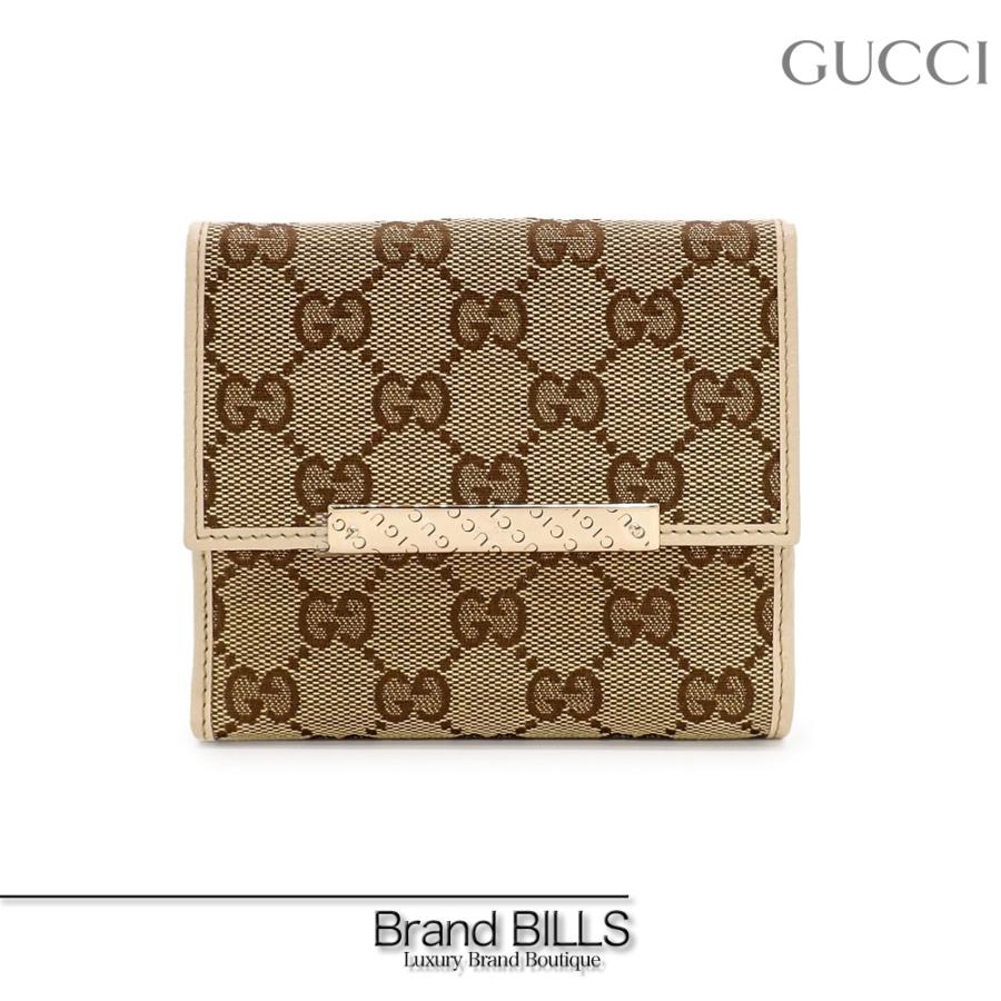 未使用品 GUCCI グッチ GGキャンバス 財布 二つ折り財布  