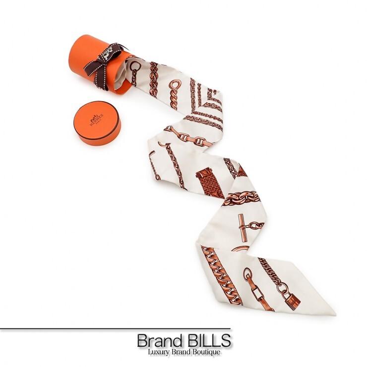 Twilly d'Hermes 未使用品 HERMES エルメス ツイリー CHAINES ET