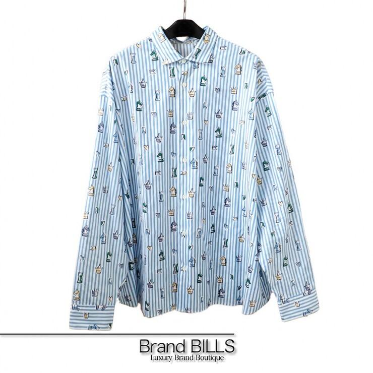 HERMES（エルメス） 美品 プレイグラウンド ストライプシャツ 22SS
