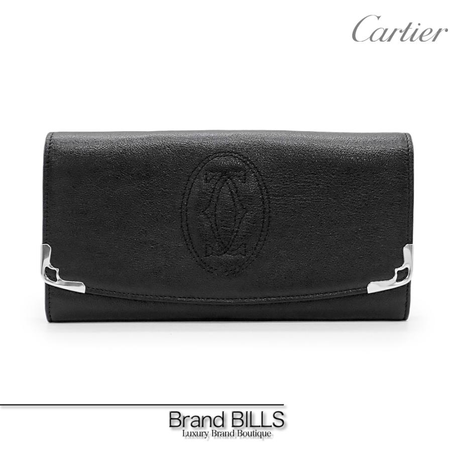カルティエ 長財布 マストライン マルチェロ ブラック 黒 二つ折り
