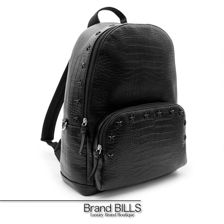 極美品‼️JIMMY CHOOジミーチュウ　バックパック　スタッズ　クロコ型押し 極美品‼️JIMMY CHOOジミーチュウ バックパック スタッズ クロコ型押し