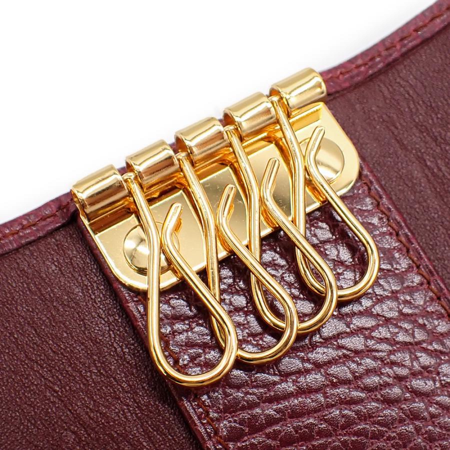 Cartier カルティエ マストライン 4連キーケース ボルドー ゴールド金具 MUST DE CARTIER 未使用品 Cartier カルティエ マストライン キー