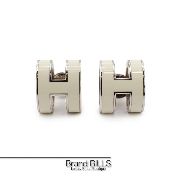 未使用品 HERMES エルメス ポップアッシュ ポップH ピアス レディース アクセサリー Blanc シルバー | HERMES