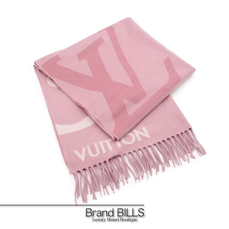 未使用品 LOUIS VUITTON ルイヴィトン マフラー・ジ アルティメット ストール 大判 レディース カシミア ウール ピンク系 M77638 | LOUIS VUITTON