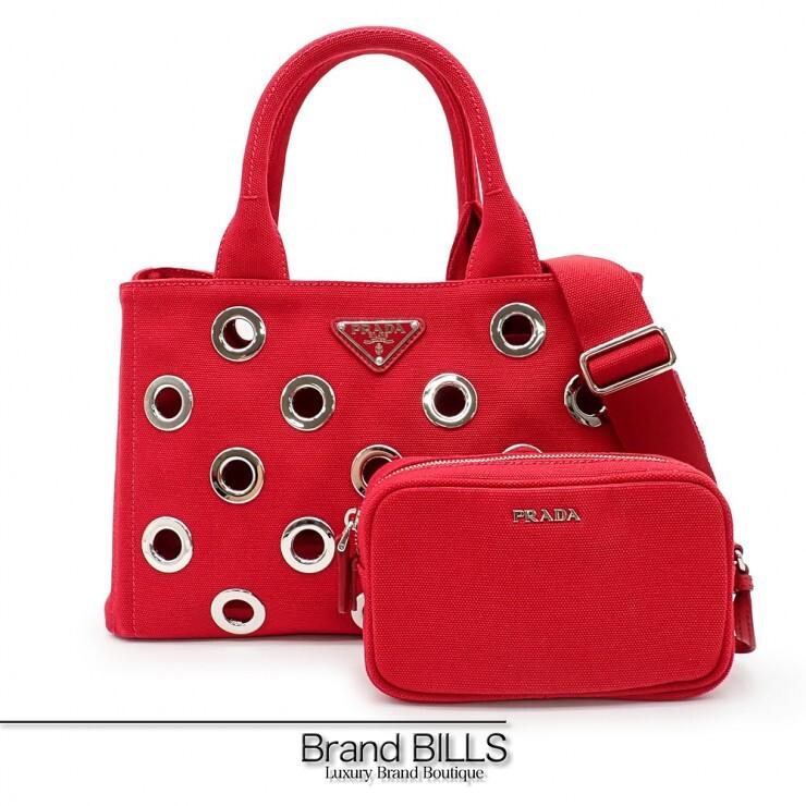 PRADA（プラダ） 未使用品 カナパ 1BG439 キャンバス ROSSO レッド