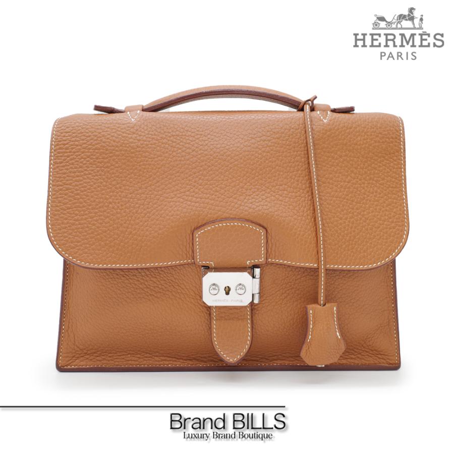 HERMES 美品 エルメス サックアデペッシュ27 ビジネスバッグ 書類 