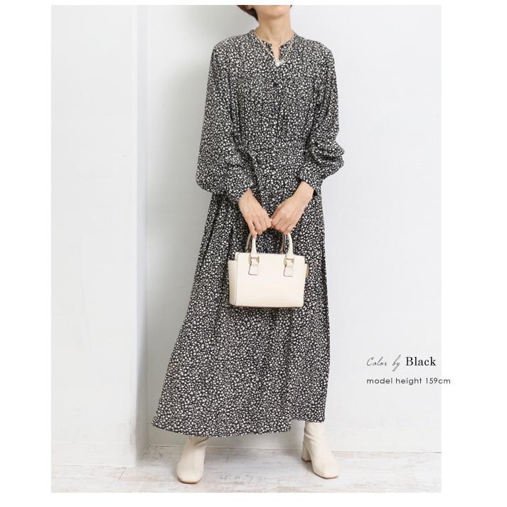 送料無料 フラワー プリント ワンピース 花柄 小花 フレア ワンピ ロング レディース グレージュ ブラック グリーン 緑 Ss Aw Lfo Love Fashion Outlet 通販 Yahoo ショッピング