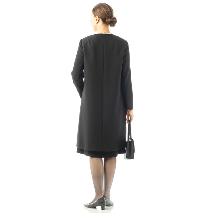 送料無料 ブラックフォーマル ウォッシャブル ロングジャケット  